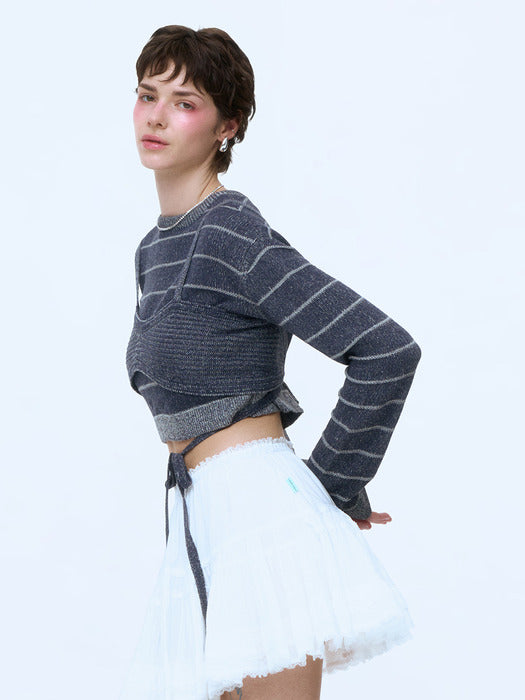 Instantfunk Knit Bustier - Navy
