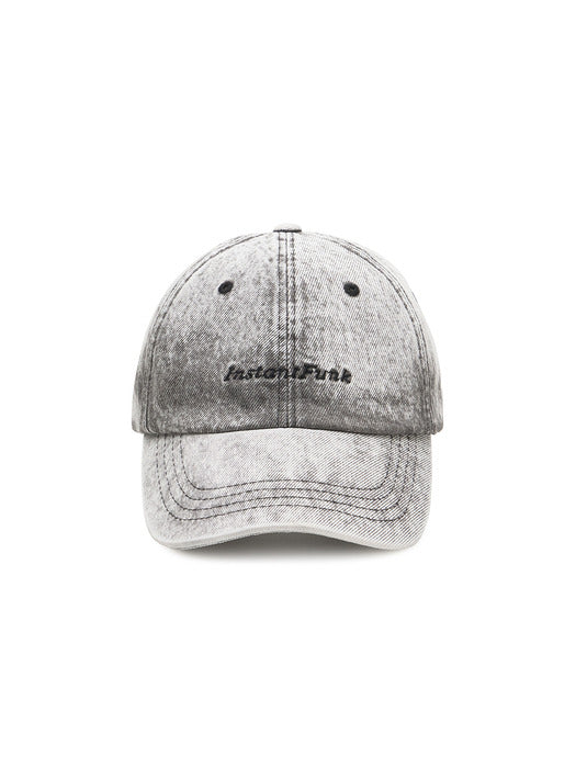 Instantfunk Washed Embroidered Ball Cap - Gray