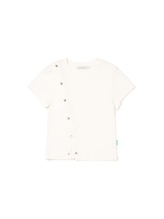 Instantfunk Snap Button T-shirt - White