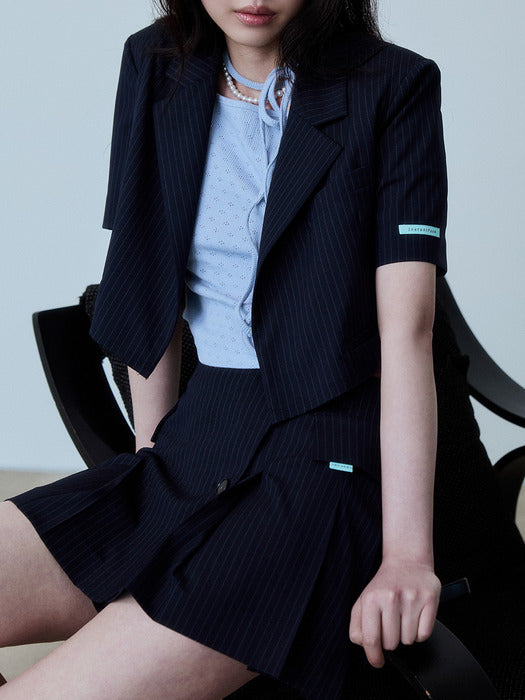 Instantfunk Pleated Mini Skirt - Navy