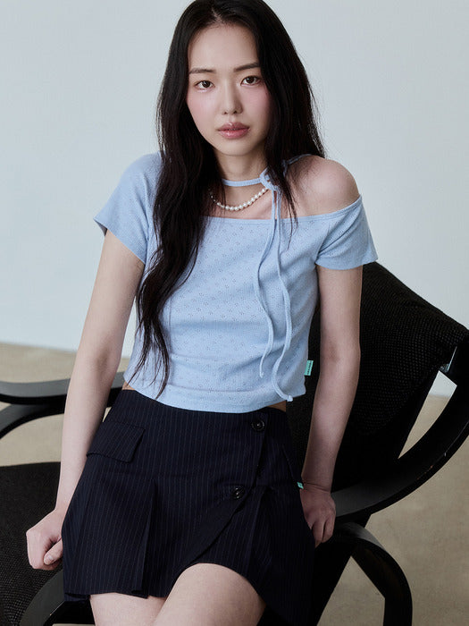 Instantfunk Pleated Mini Skirt - Navy