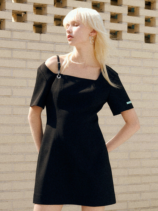 Instantfunk Classic One-Shoulder Dress - Black