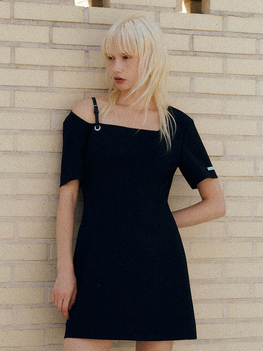 Instantfunk Classic One-Shoulder Dress - Black