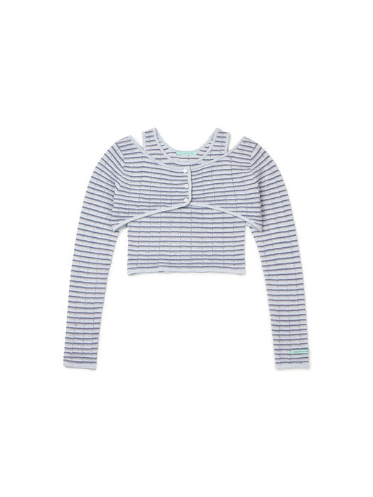 Instantfunk Summer Bolero Cardigan Set - Light Blue