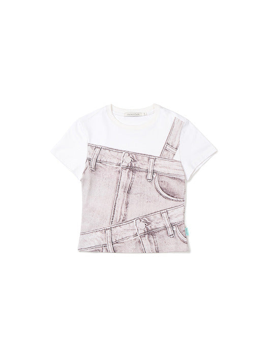 Instantfunk Denim Print T-shirt - Black