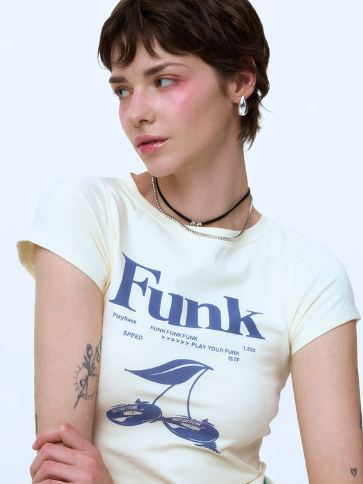 Instantfunk Soft Print T-shirt - Yellow