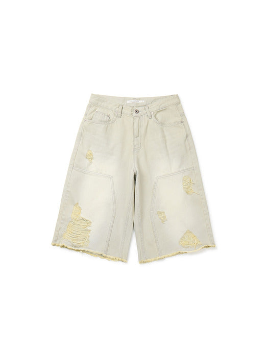 Instantfunk Men's Pocket Denim Shorts - Green