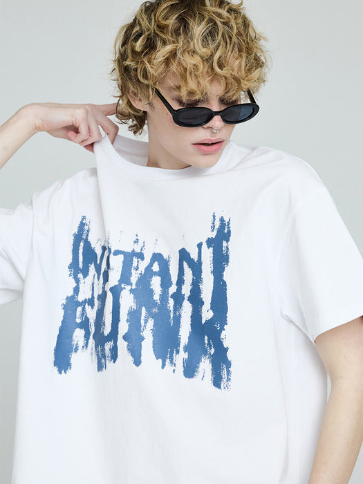 Instantfunk Men's Damaged Graphic T-shirt - White