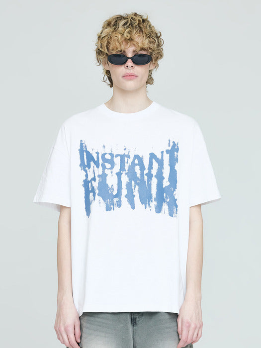 Instantfunk Men's Damaged Graphic T-shirt - White
