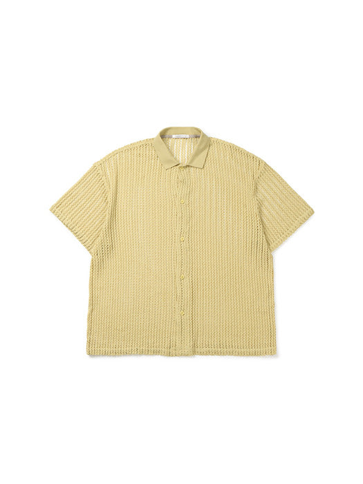 [Instantfunk] Men's Summer Knitwear Shirt - Green