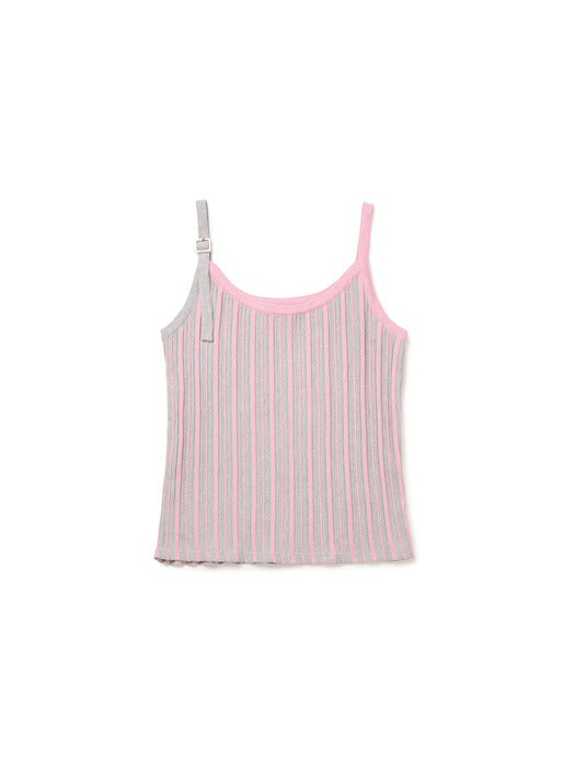 Instantfunk Color Block Knit Sleeveless - Pink