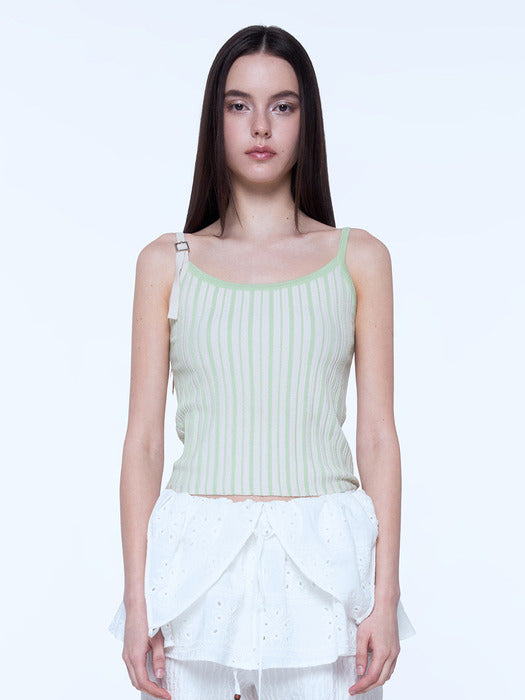 Instantfunk Color Block Knit Sleeveless - Light Green