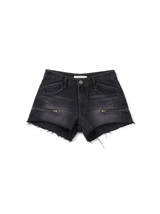 Instantfunk Side Zipper Shorts - Gray