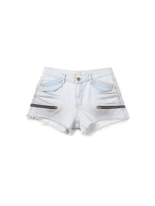 Instantfunk Side Zipper Short Pants - Blue