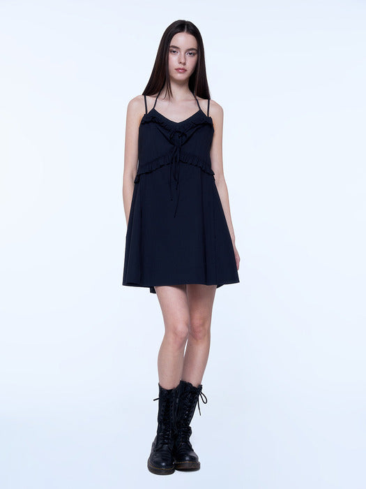 Instantfunk Eyelet Mini Dress - Black