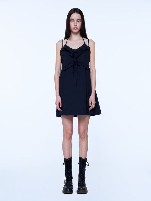 Instantfunk Eyelet Mini Dress - Black