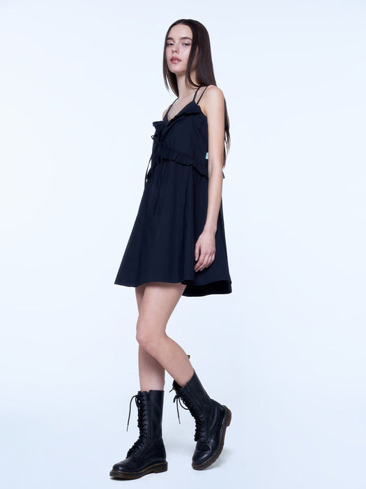 Instantfunk Eyelet Mini Dress - Black