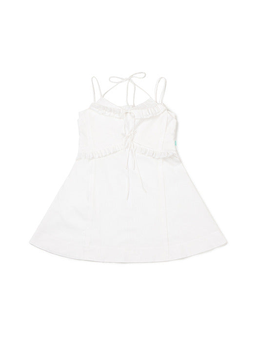 [Instantfunk] Eyelet Mini Dress - White