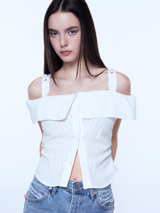 Instantfunk Buckle Off-Shoulder - White