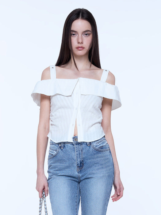 Instantfunk Buckle Off-Shoulder - White