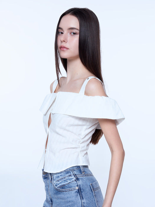 Instantfunk Buckle Off-Shoulder - White