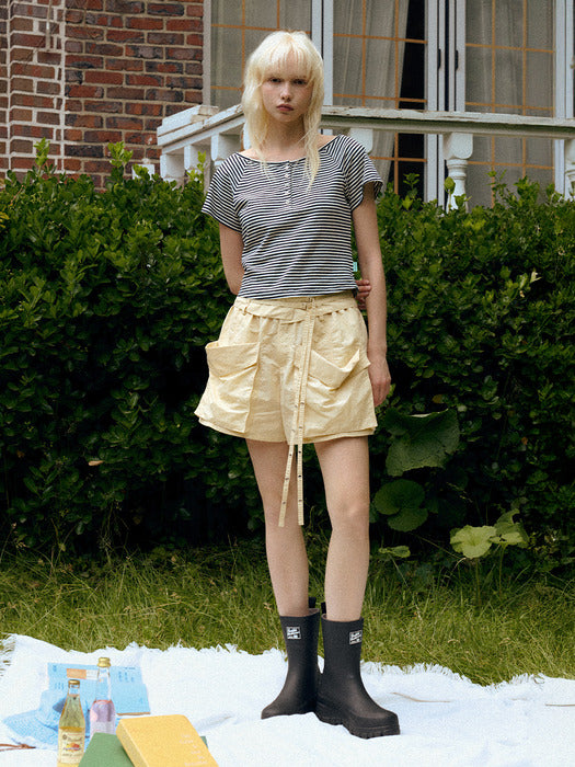 Instantfunk Pocket Nylon Shorts - Yellow
