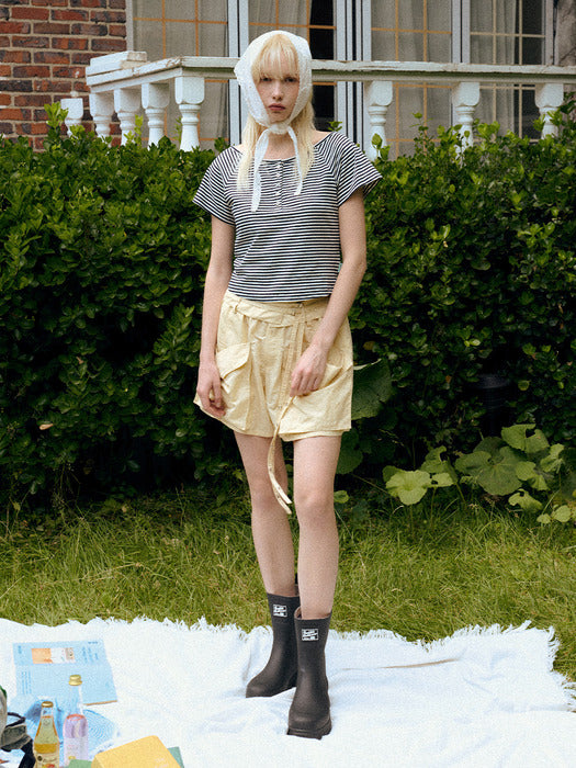 Instantfunk Pocket Nylon Shorts - Yellow