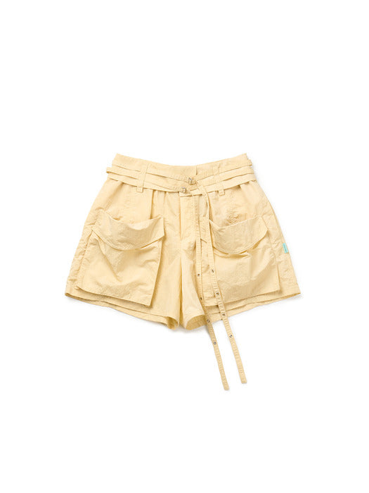 Instantfunk Pocket Nylon Shorts - Yellow