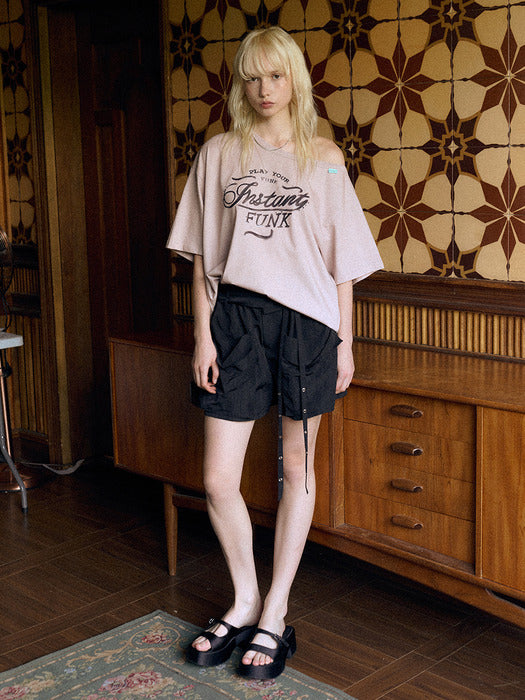 [Instantfunk] Pocket Nylon Shorts - Black