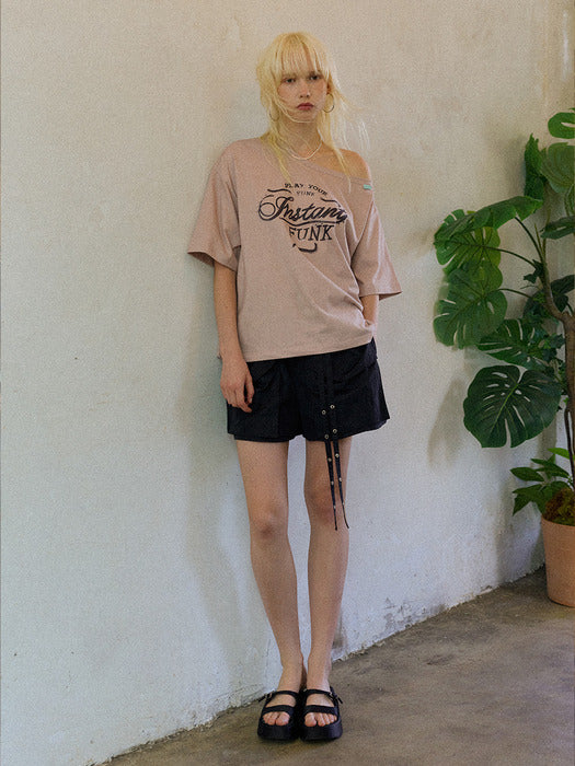[Instantfunk] Pocket Nylon Shorts - Black