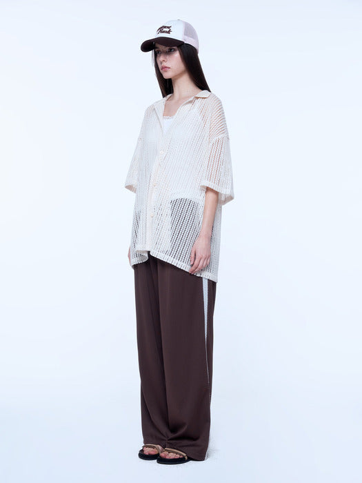 Instantfunk Lace Track Pants - Brown