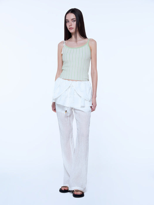 Instantfunk Easy Bootcut Pants - White