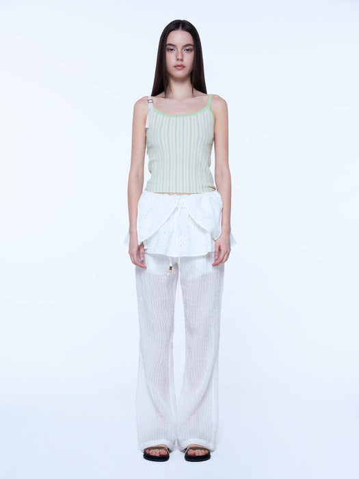 Instantfunk Easy Bootcut Pants - White