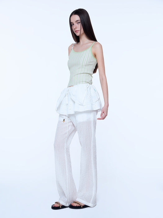 Instantfunk Easy Bootcut Pants - White
