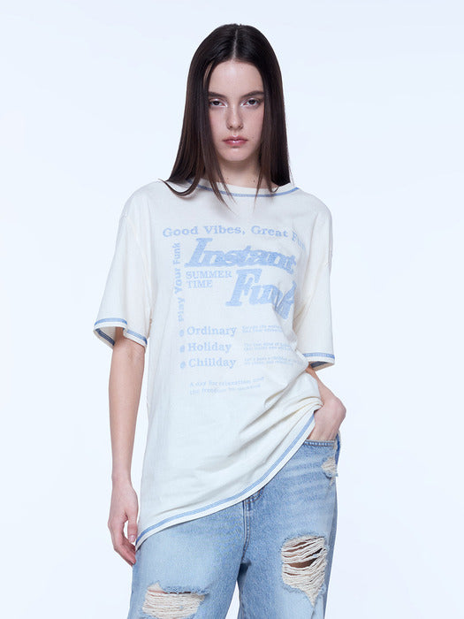 Instantfunk Stitch T-shirt - Ivory