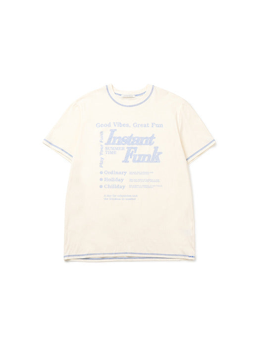 Instantfunk Stitch T-shirt - Ivory