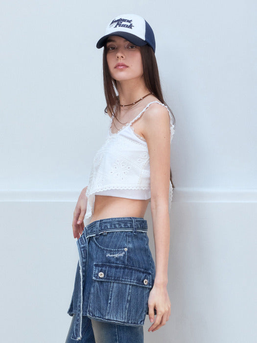 Instantfunk Denim Wrap Skirt - Blue