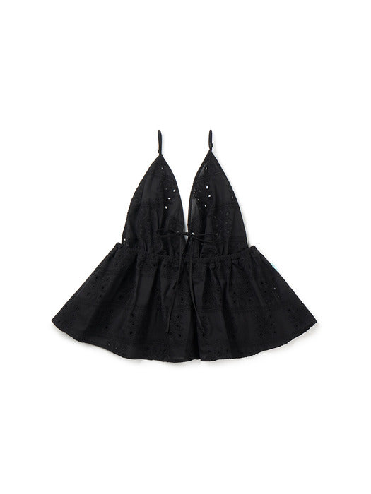 Instantfunk Eyelet Bustier Top - Black