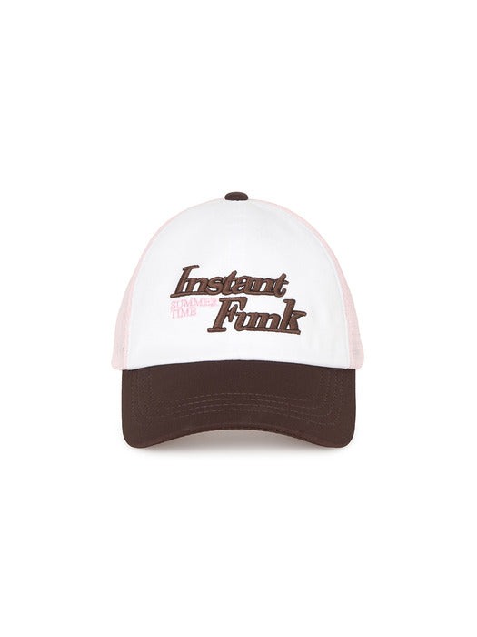 Instantfunk Logo Mesh Trucker Cap - Brown