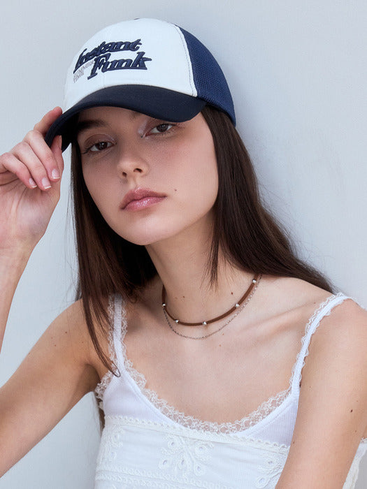 [Instantfunk] Logo Mesh Trucker Cap - Navy