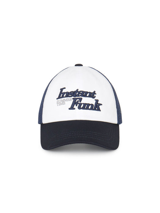 [Instantfunk] Logo Mesh Trucker Cap - Navy