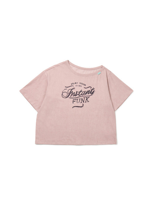 Instantfunk Unbalanced Graphic T-shirt - Pink