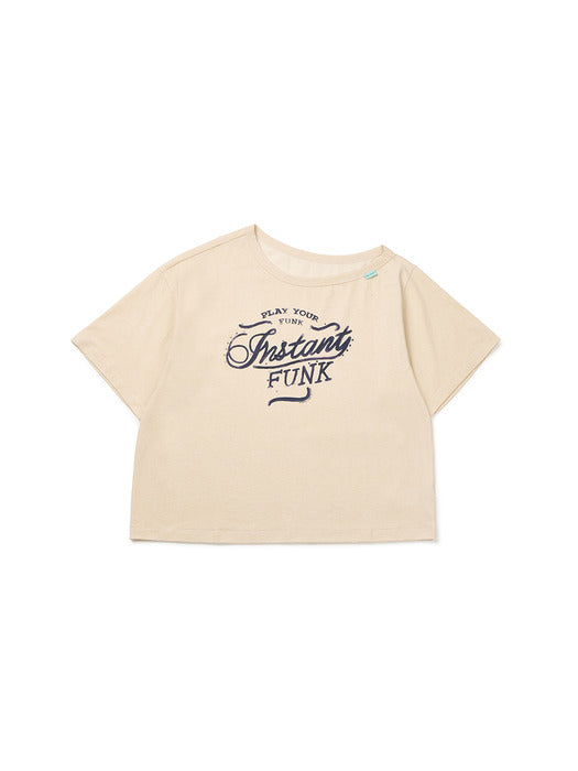 Instantfunk Unbalanced Graphic T-shirt - Yellow