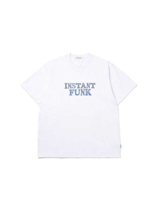 Instantfunk Signature Denim Graphic T-shirt - White