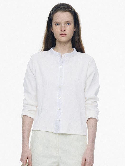 Nothing Written Vintage button cardigan (White)