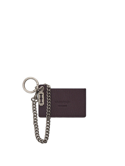 Vunque Perfec Motor Chain Card Holder Charm Plum Wine