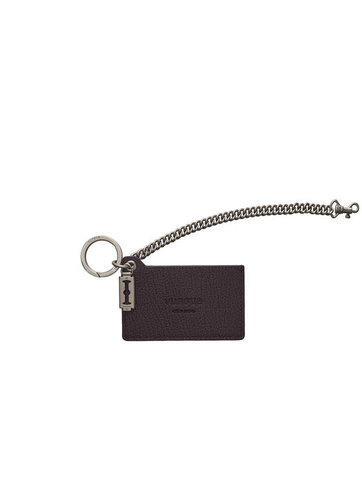Vunque Perfec Motor Chain Card Holder Charm Plum Wine