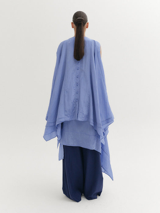 Eenk Drape Sleeveless Blouse - Purple
