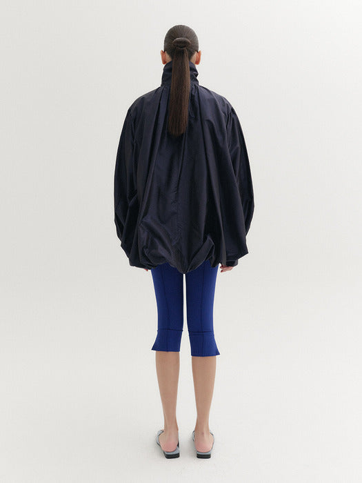 Eenk High-Neck Volume Jumper - Navy