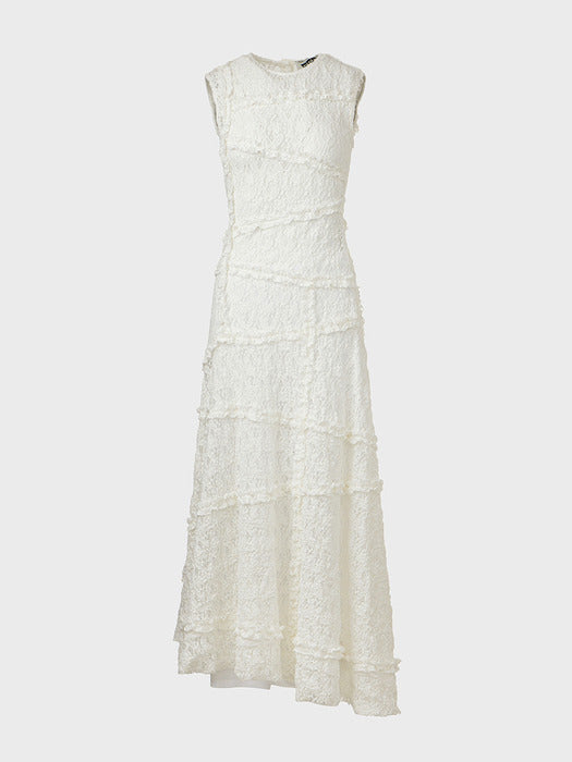 Eenk Lace Panel Maxi Dress - Ivory
